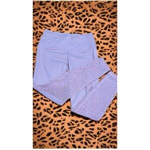VICTORIA'S SECRET‎ Sport Knockout Tight Leggings M Leopard Mesh Trim Y2k Style